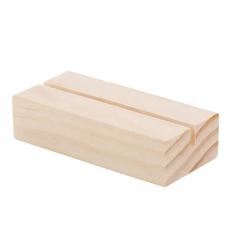 office desktop wholesale natural Wood Place Card Holders for Wedding Dinner Home Party