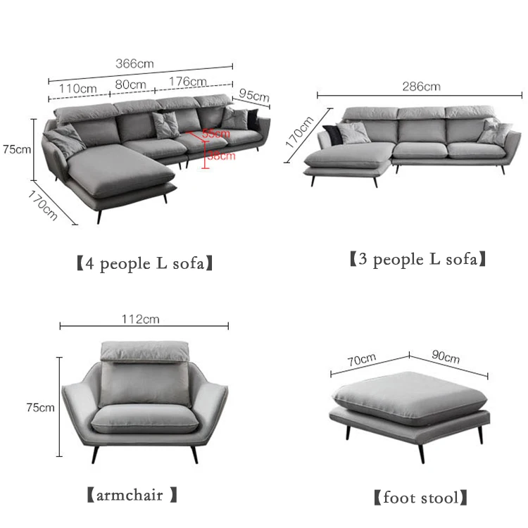 2024 L-shaped sofa waterproof anti-fouling leather office sofa set design modern living room furniture