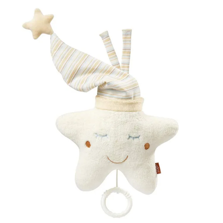 Plush drawstring music toy baby sleeping star plush pendant suitable for crib cradle toy
