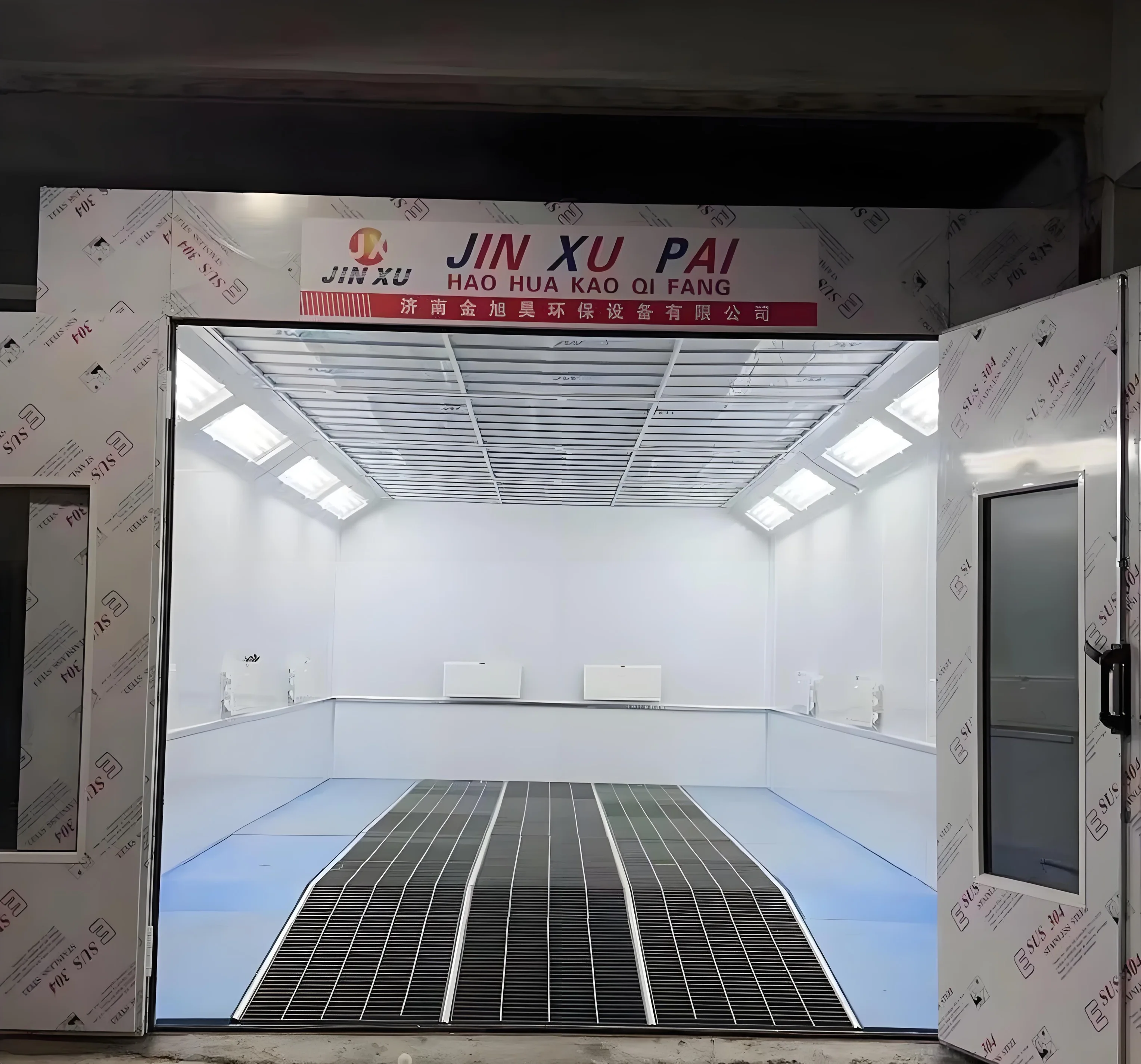 Hot selling OEM RIELLO Diesel/ Gas heating Spray Booth Workshop Auto paint room Luxury Car Spray Booth