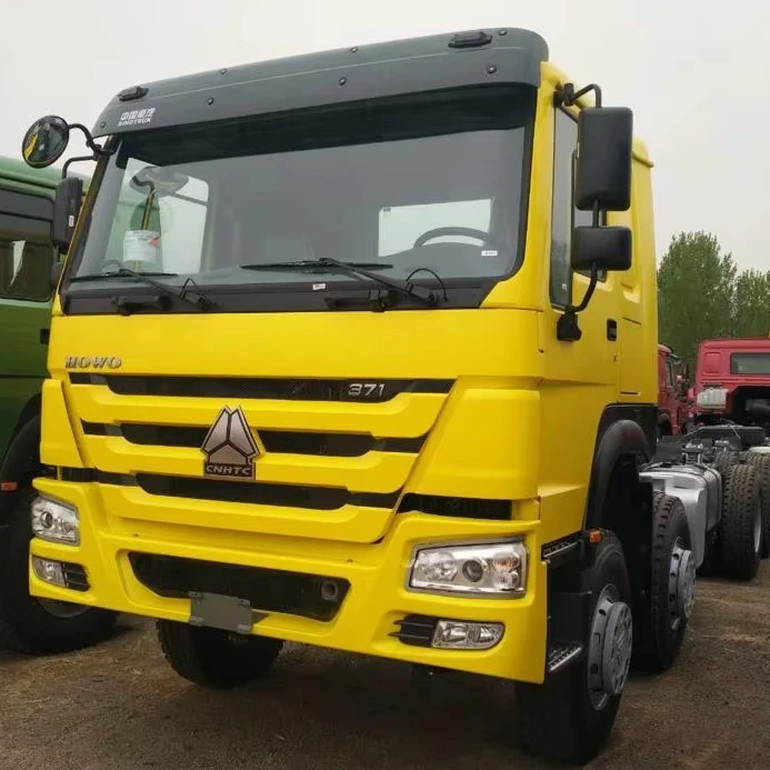 Трактор б/у sinotruc 12 колесный Подержанный грузовик тягач 371hp дизельный