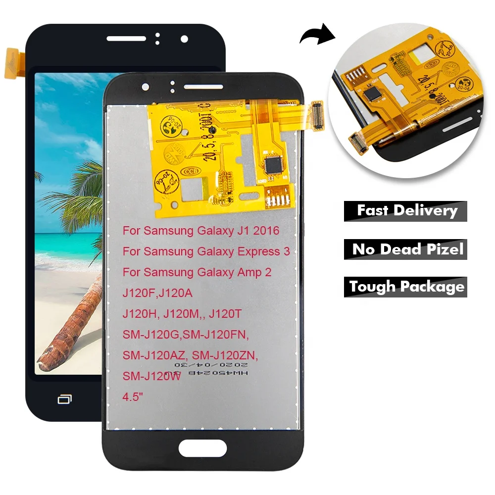 INCELL J120 For Samsung Galaxy J1 2016 LCD Display J120F J120H J1M J120T J120G J120A For Samsung Express 3/Amp 2 Touch Screen