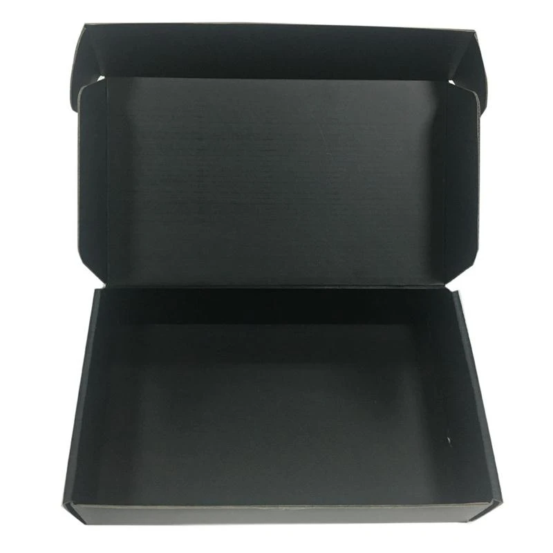 Cheap printing empty cosmetic skincare cream black mailer box makeup sets shipping box with logo silver