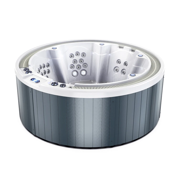 Wholesale price hot tub 5 person round US Aristech acrylic massage jakuzzi outdoor plug and play hot tub