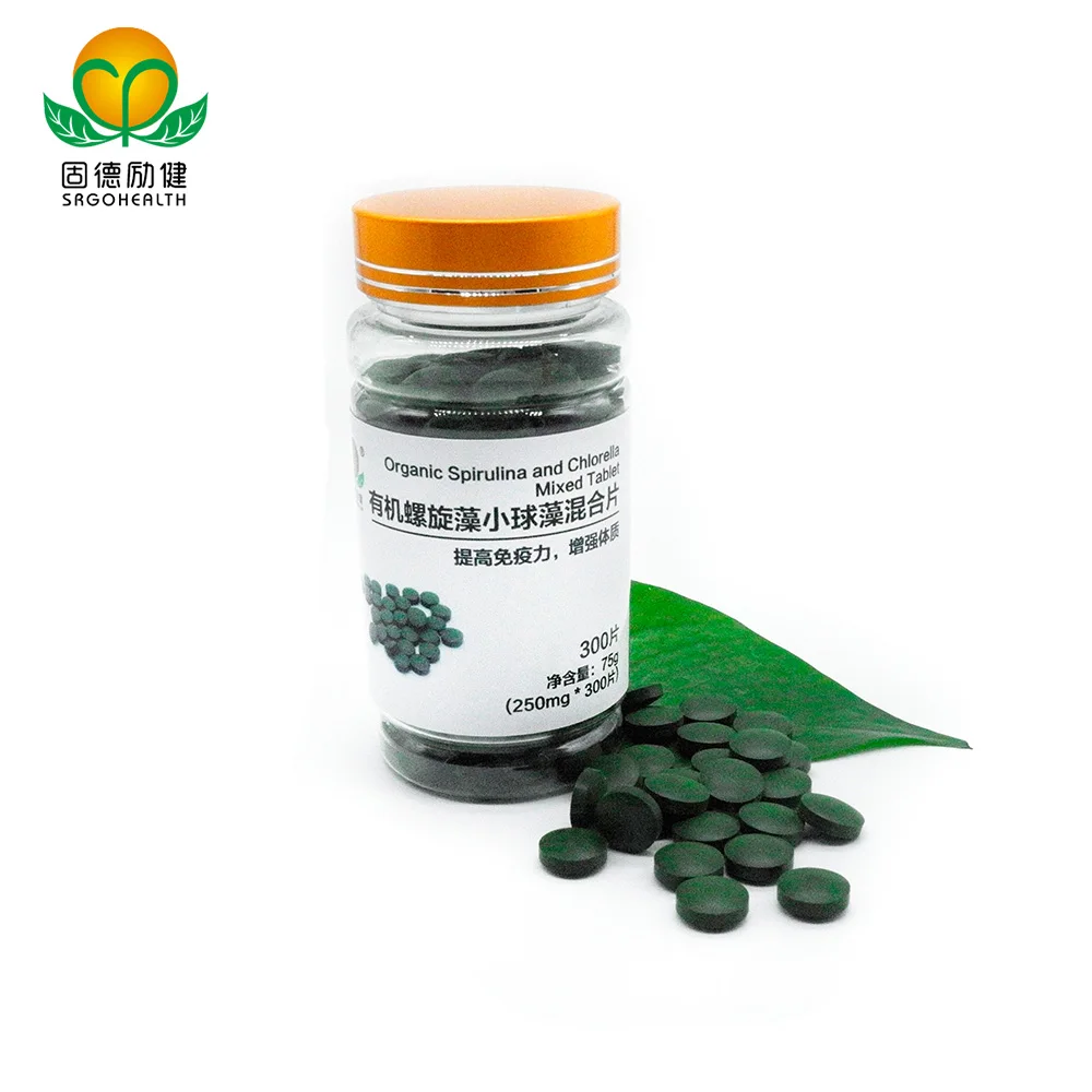 Most Popular Organic Spirulina& Chlorella Mixed Tablet