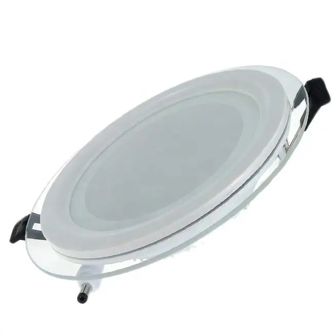 Aluminium Profile Led Panel Frame Led Light Panel Glass Multicolor 6w Dual Color Led Round Panel Light