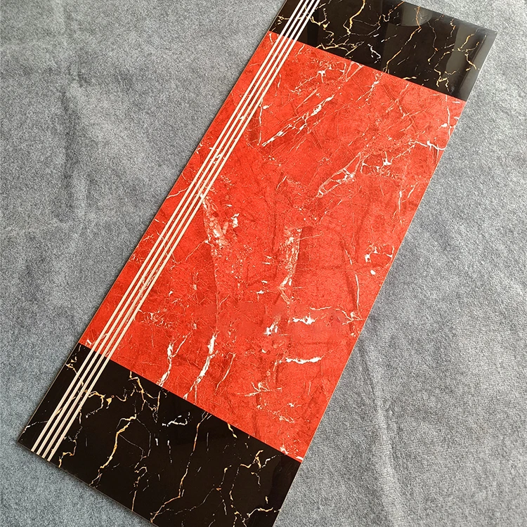 brown strip pattern decorative tiles for stair modern house building material floor tiles design OS612615