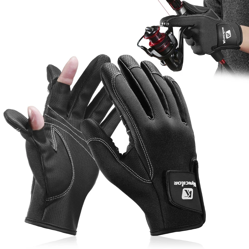 Outdoor Cycling Sports Riding Hiking Warm Gloves  Autumn Winter Anti Slip Fishing Gloves