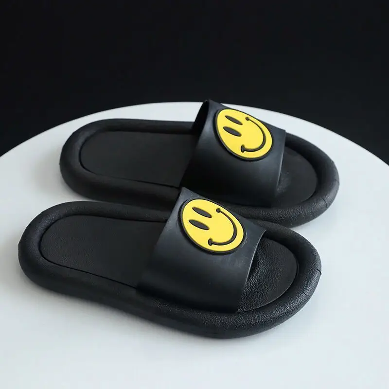Smiley Face Slippers Waterproof Comfortable Non Slip Bathroom Slippers Breathable Pantoufle Happy Smile Slippers