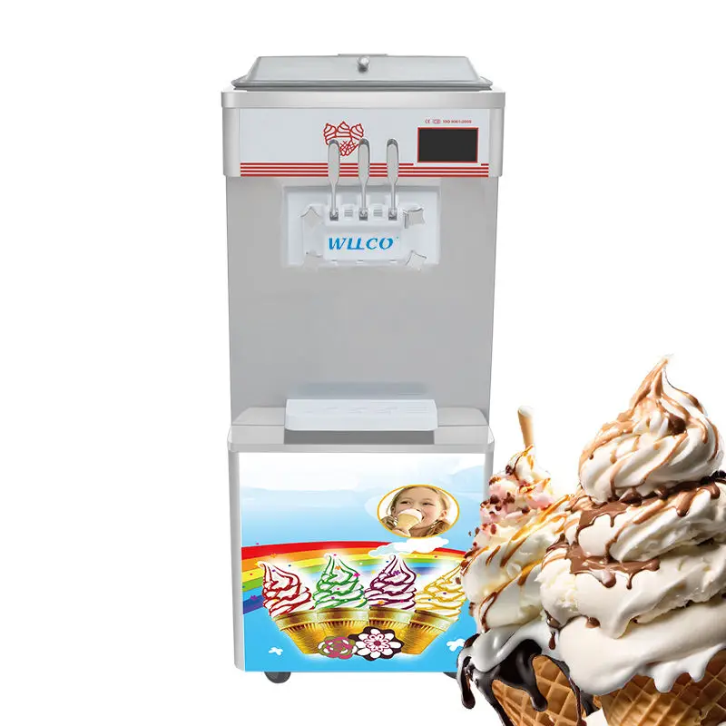 Automatic Soft Ice Cream Making Maker Blender Cone Fruit Ice Cream Machine