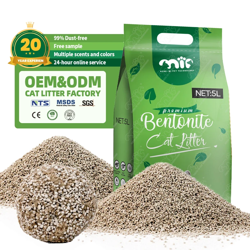 Good Quality Manufacturer Direct Eco Friendly Flushable Highly Absorbent Broken Bentonite Cat Litter