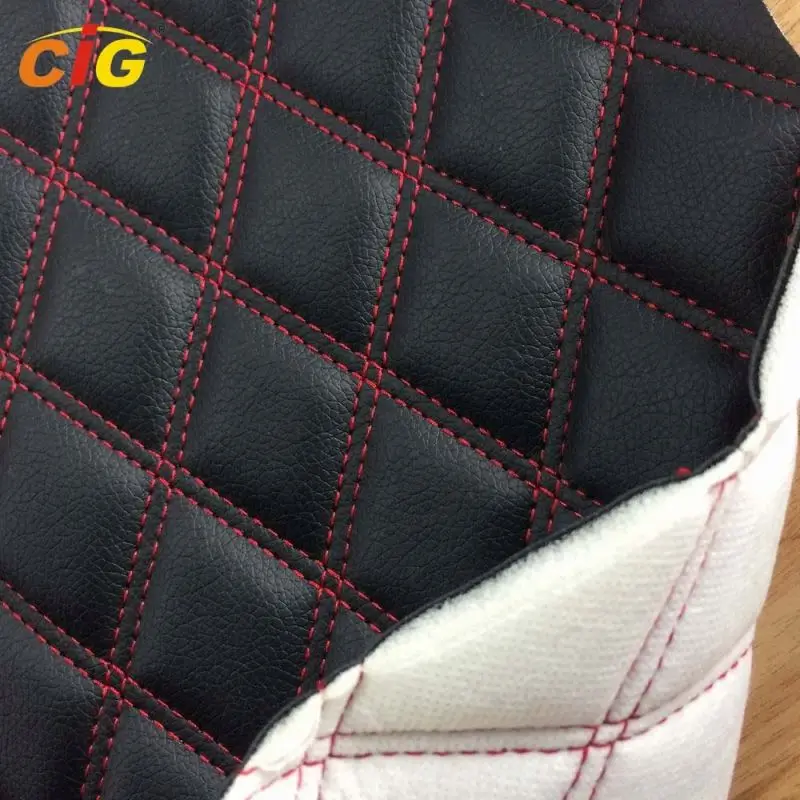 Stitching Embroidery Synthetic PVC Leather for Car Seat/ Furniture/ Cat Mat