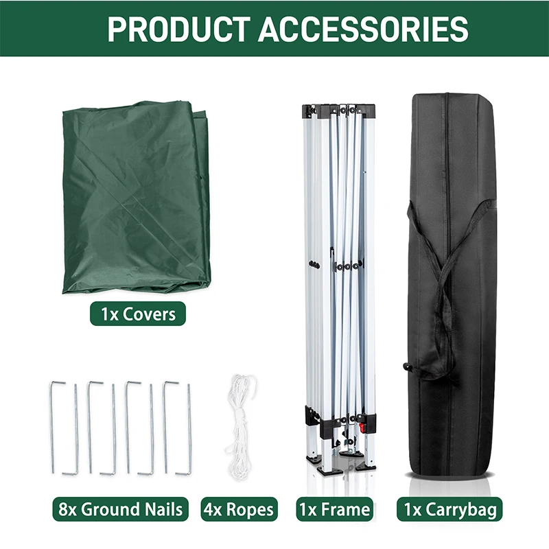 outdoor garden awning wedding party popup tent with sidewall and sand bag