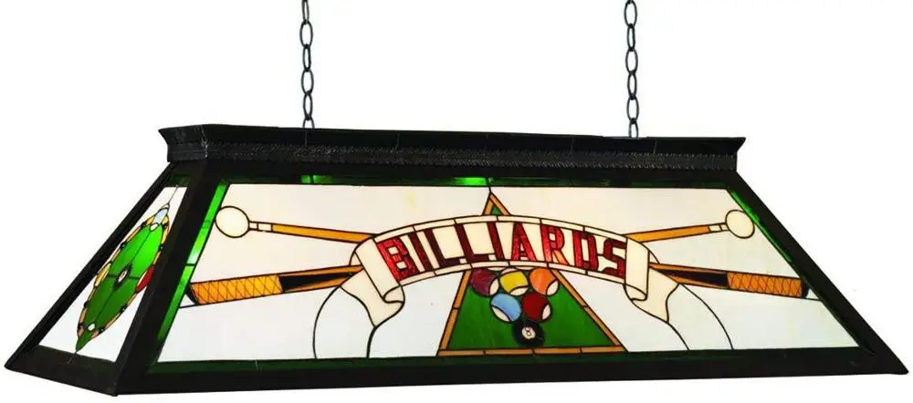 T402 Tiffany style  glass lamp shade pendant Stained Glass  4-Light Knockdown Frame Billiard Pool Table Light