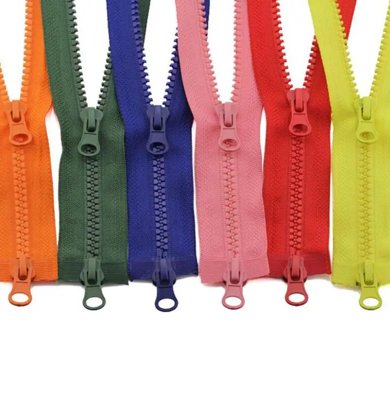 Hot sale down jacket zipper accessories sleeping bag dual-use double sliders plastic zipper for coat