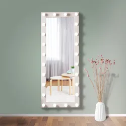 ILLUMIR Hollywood Large Vanity mirror wall decor Lighted Tall Full Body Modern Floor Wall Mirror
