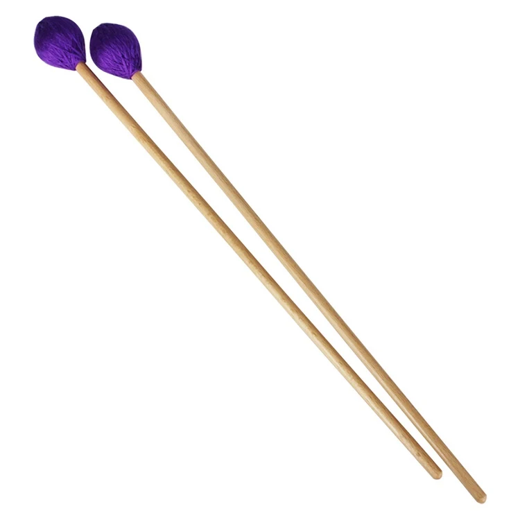 Middle Marimba Stick Mallets Xylophone Glockensplel Mallet with Beech Handle Percussion Kit Musical Instrument Mallet
