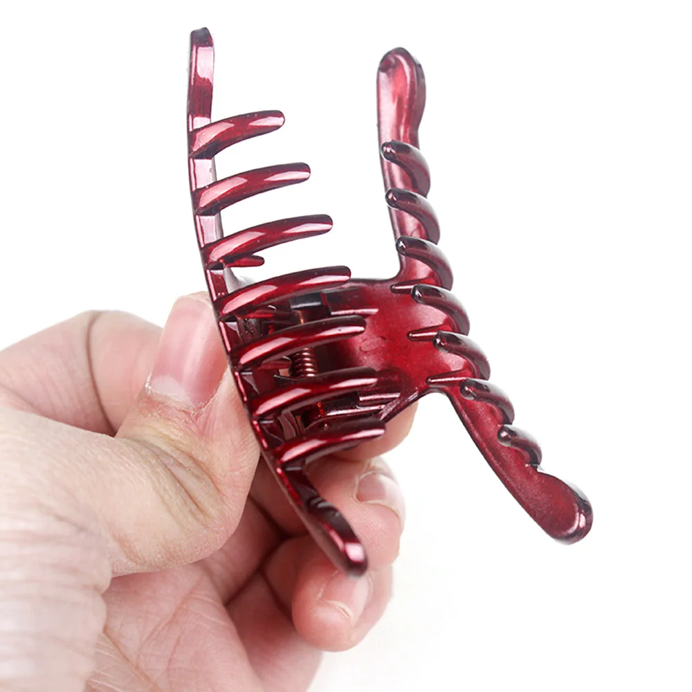 
XQ006 Fashion Hairdressing Large Medium Solid Hair Catch Acrylic Transparency Shower Catch Korean Jaw Clip 