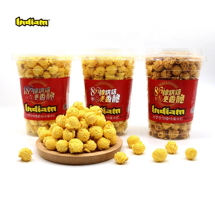 Chinese popular snacks low calorie healthy popcorn factory directly sales non-fried puffed food