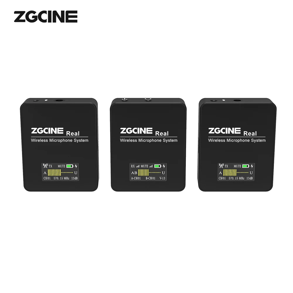 Профессиональная двухканальная UHF Беспроводная микрофонная система ZGCINE Sokani, микрофон для видеозаписи телефона