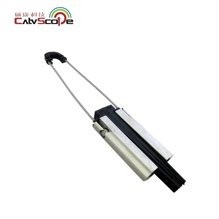 CATVSCOPE PA-1500 FTTH Figure 8 Fiber Optical Cable Low Voltage ABC ADSS Self Adjusted Aerial Anchor Tension Clamp