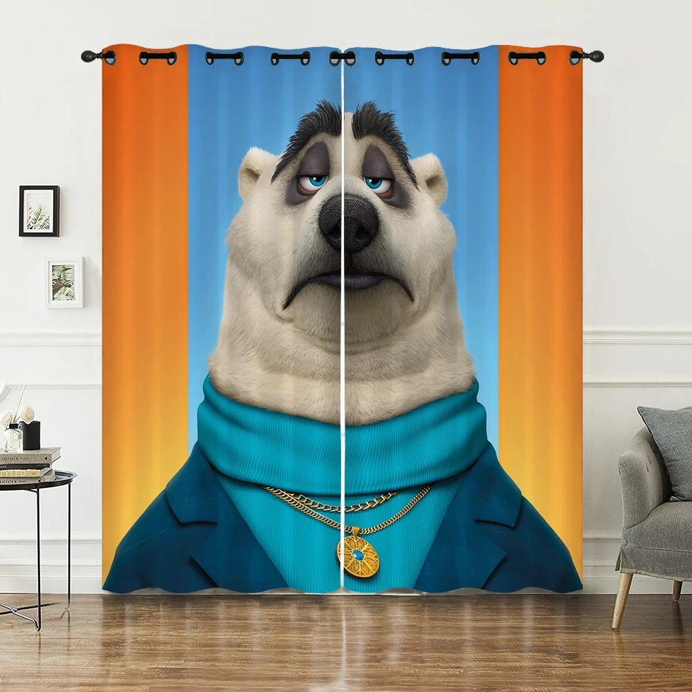 Hot sale custom printed shower curtain polyester cartoon Zootopia curtain