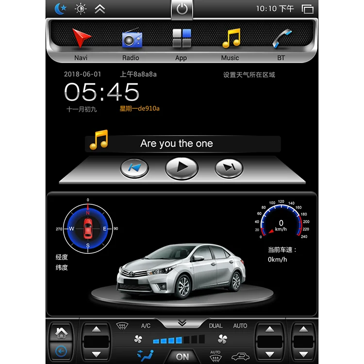 For Toyota Prado High quality control 13.6 inch IPS screen car DVD