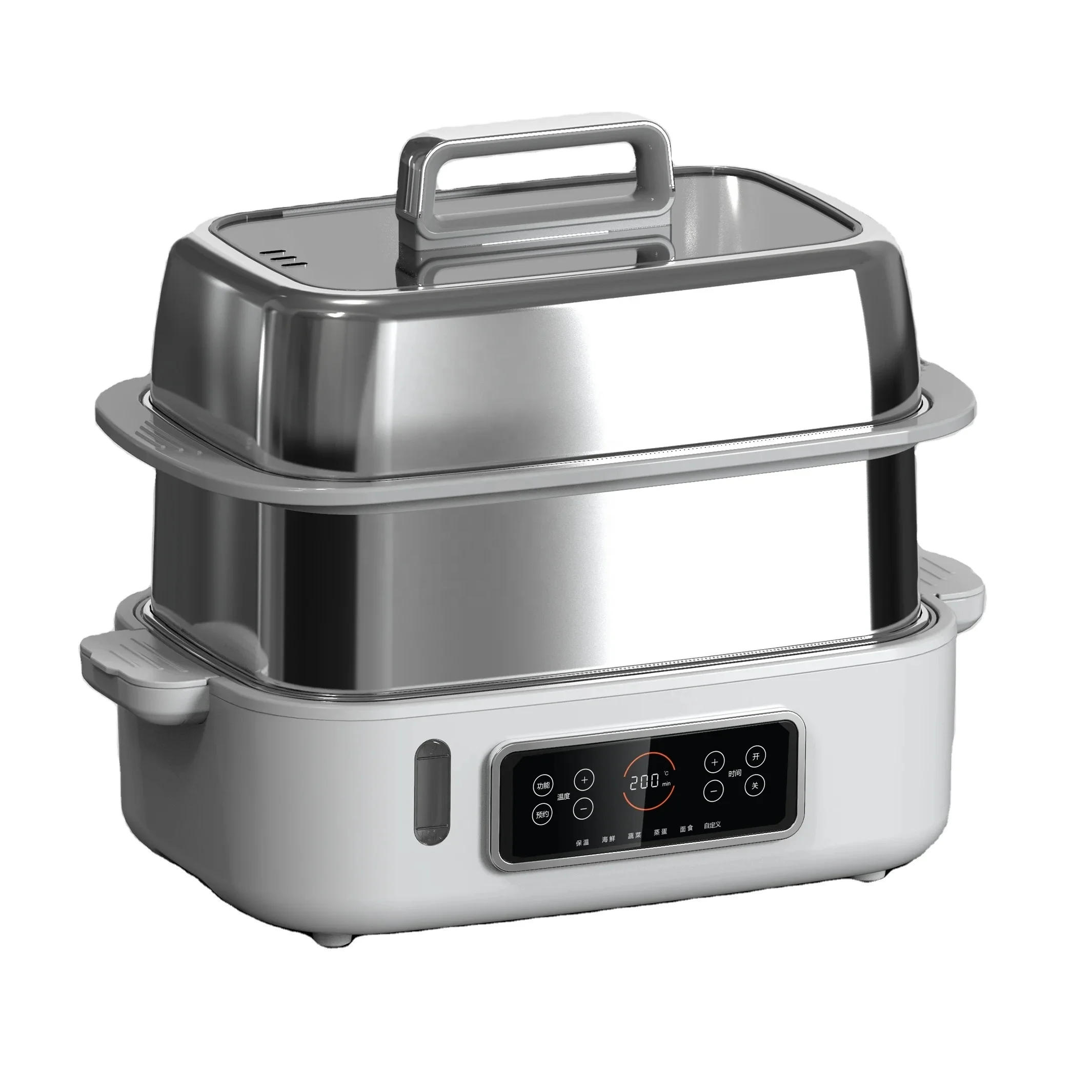 Small Hot Selling Household Appliances 15L 1200W Digital Touch Electric Food Steamer