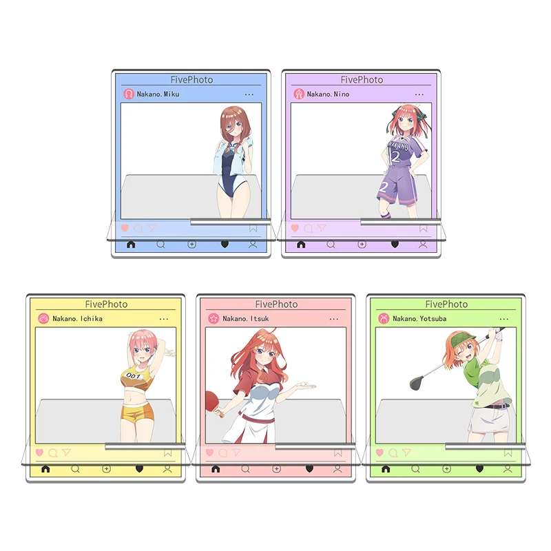 Nakano Miku Ichika Yotsuba Go-Toubun квинтэссенция Not Hanayome Quintuplets аниме ручной держатель телефона периферия акриловый