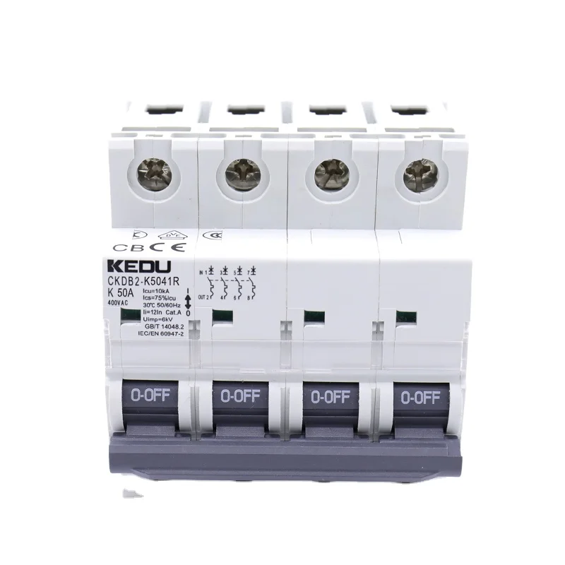 KEDU CKDB2-K5041 4P 1-63A 10kA MCB Miniature Circuit Breaker MCCB for home and Industry