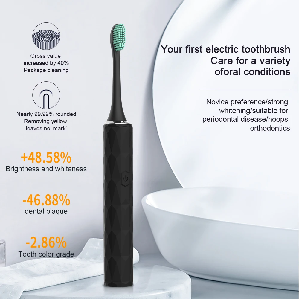 
dental ultrasonic scaler 2 Useful Head Rechargeable smart tooth brush electronic sonic electric toothbrush 