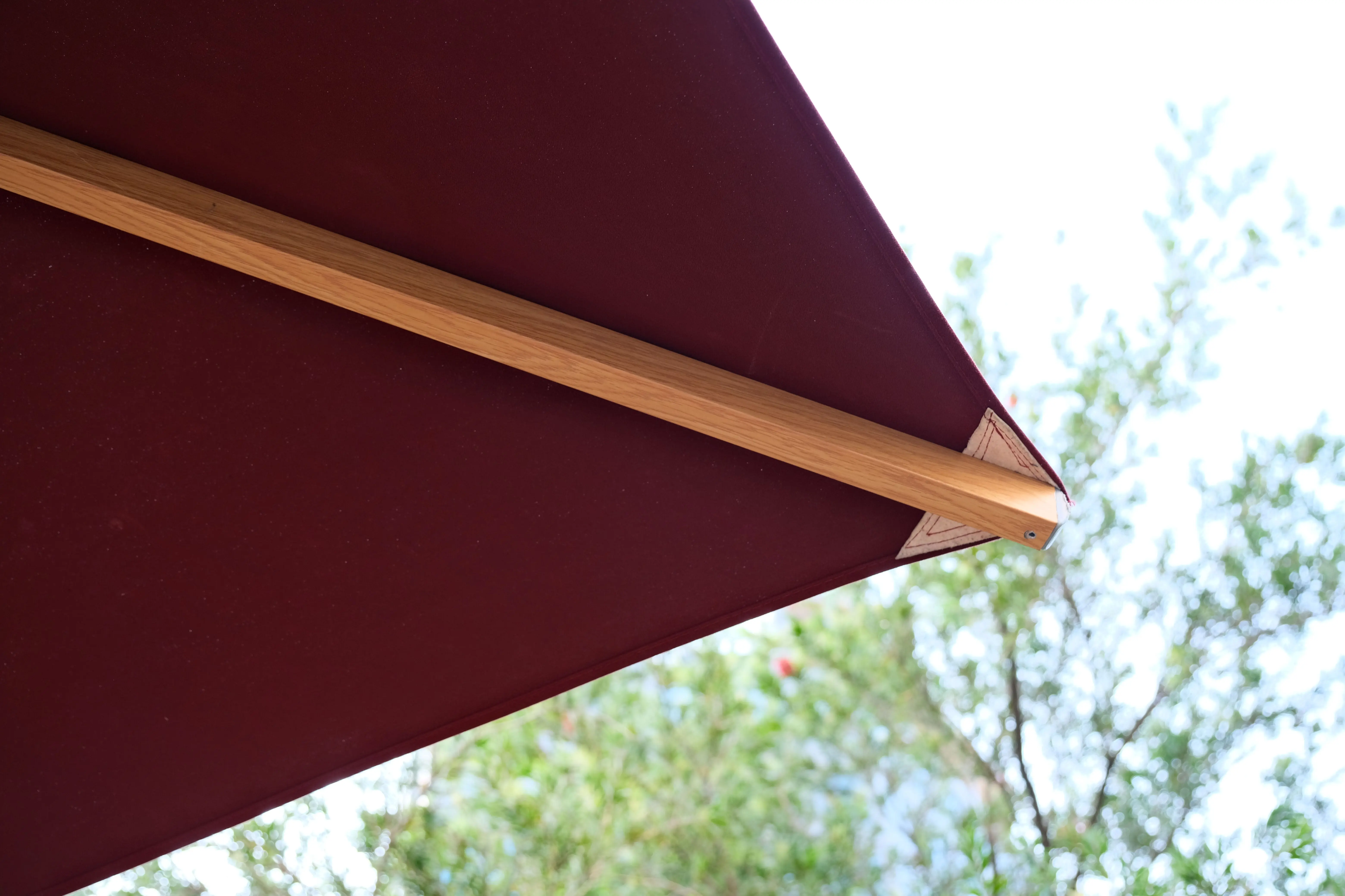 square red print logo Umbrella Big Patio Umbrella Outdoor Beer Cafe Coffee Drink Restaurant Hotel Parasol