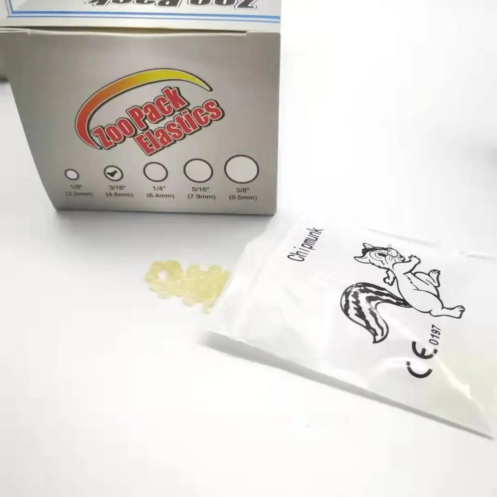 
Factory High Quality CE ISO Customized Elastomerics Ligature Ties Dental Ortho Elastic Rubber Bands 