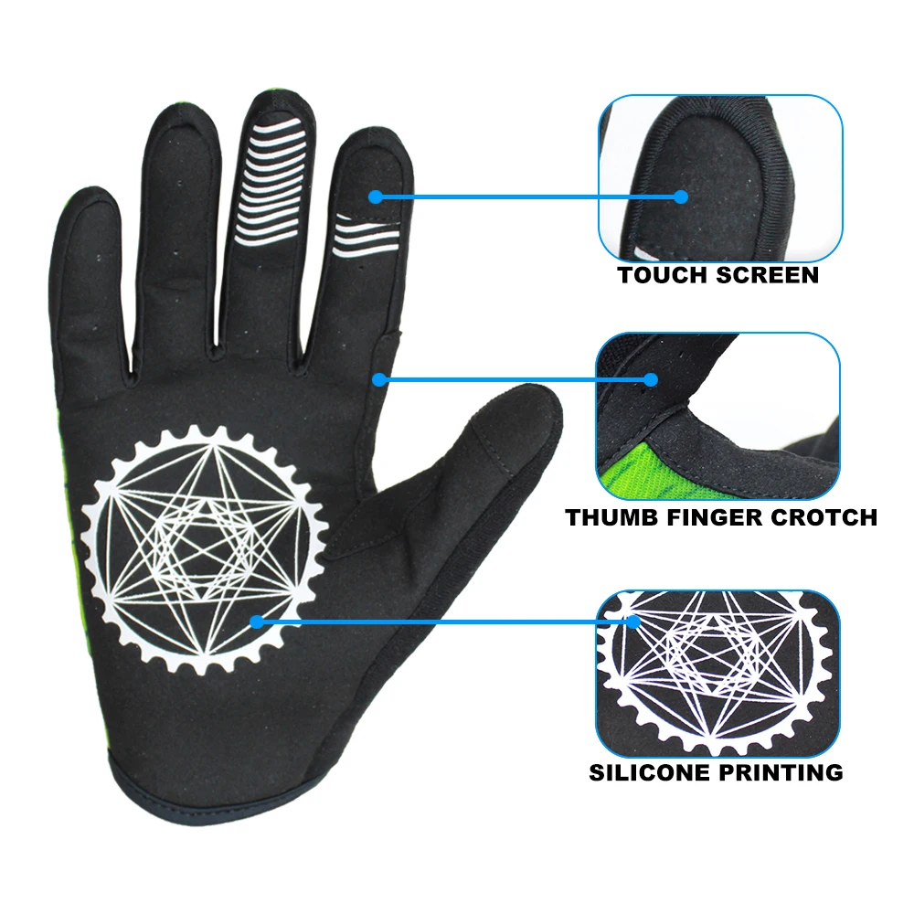 New Wear Resisting Full Finger Touch Screen Moto MTB Waterproof Bicycle Racing Biker Gloves Motorcycle Motocross Racing Gloves