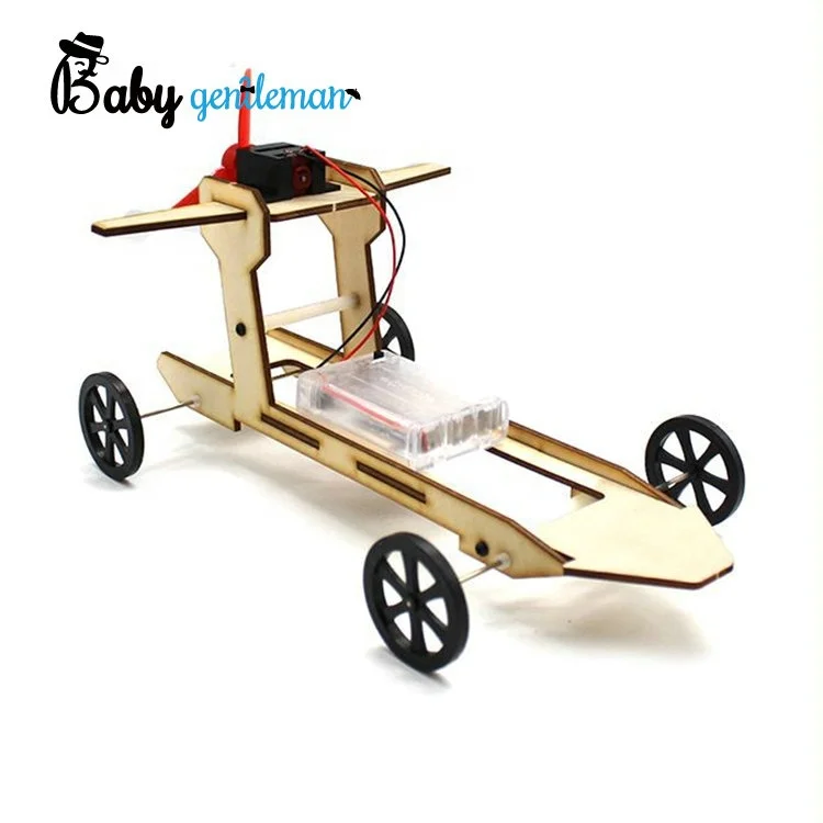 2023 Windmill Car Toy Wooden Physical Experiment Assembled Model Kit For Kids Z04039G