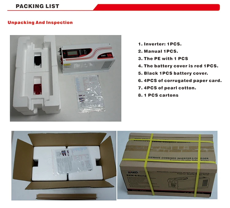 SAKO SKN-S 5048 home inverter with charger 5KW pure sine wave low frequency inverter for home system 12v 24v 48v