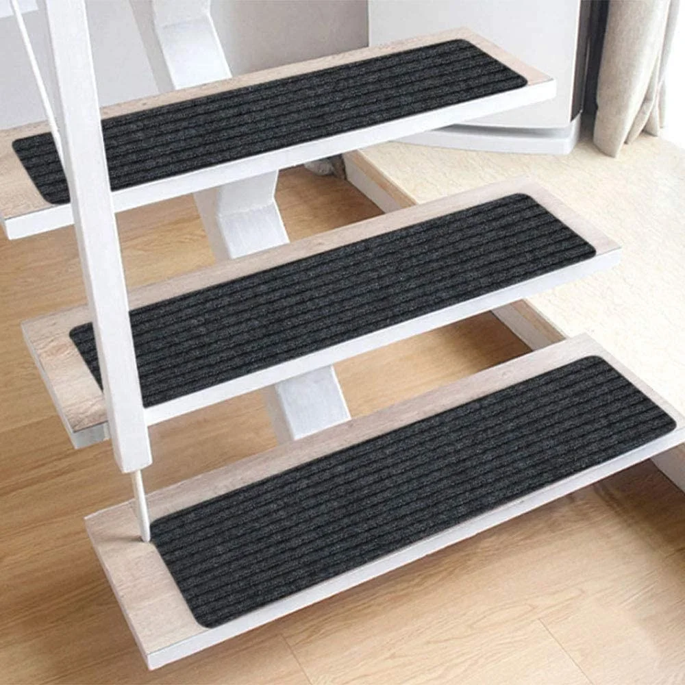 Non slip carpet stair treads 8*30 inch or customized size logo on it