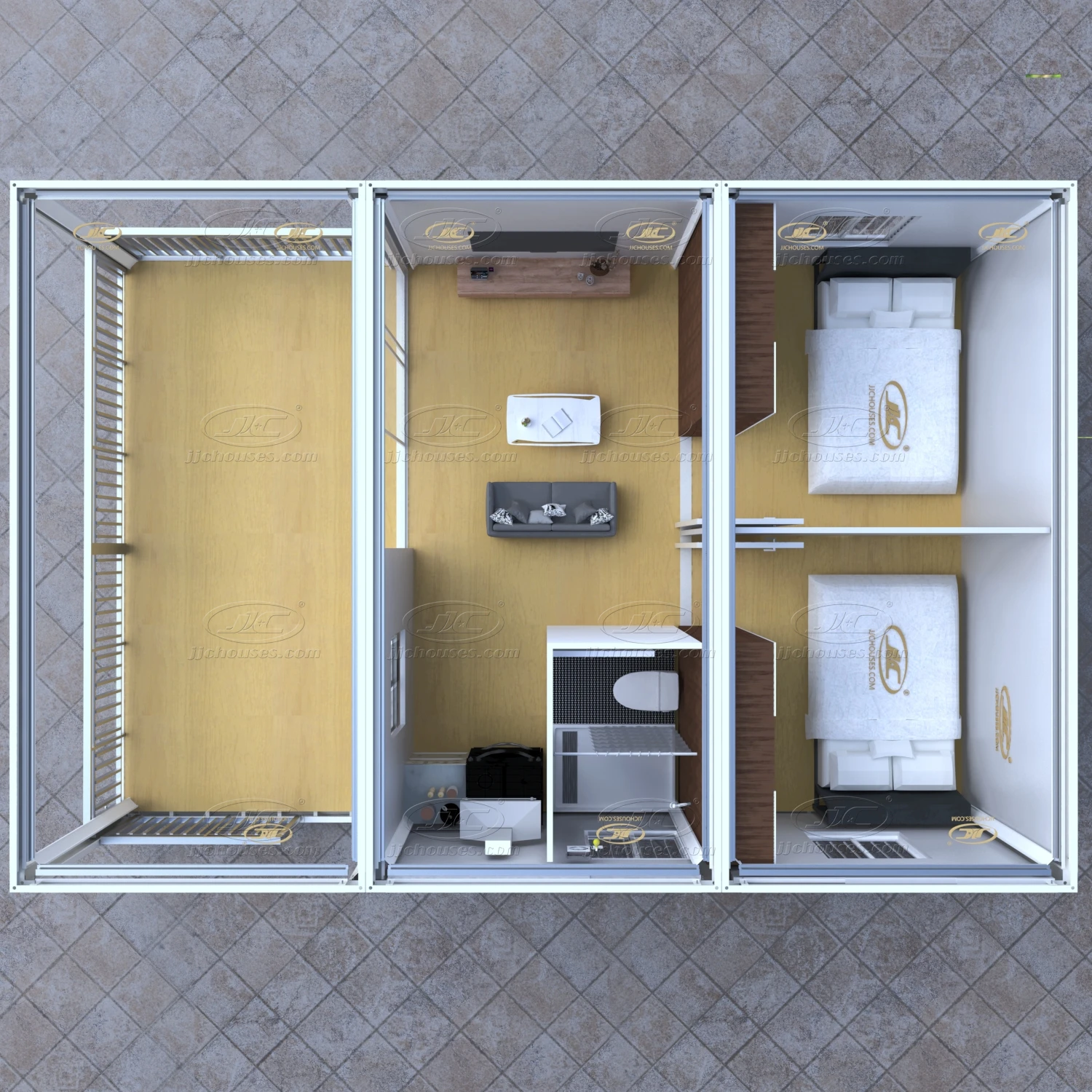 custom small custom luxury villa portable prefabricated home office living tiny container house prefab with 2 bedroom plans