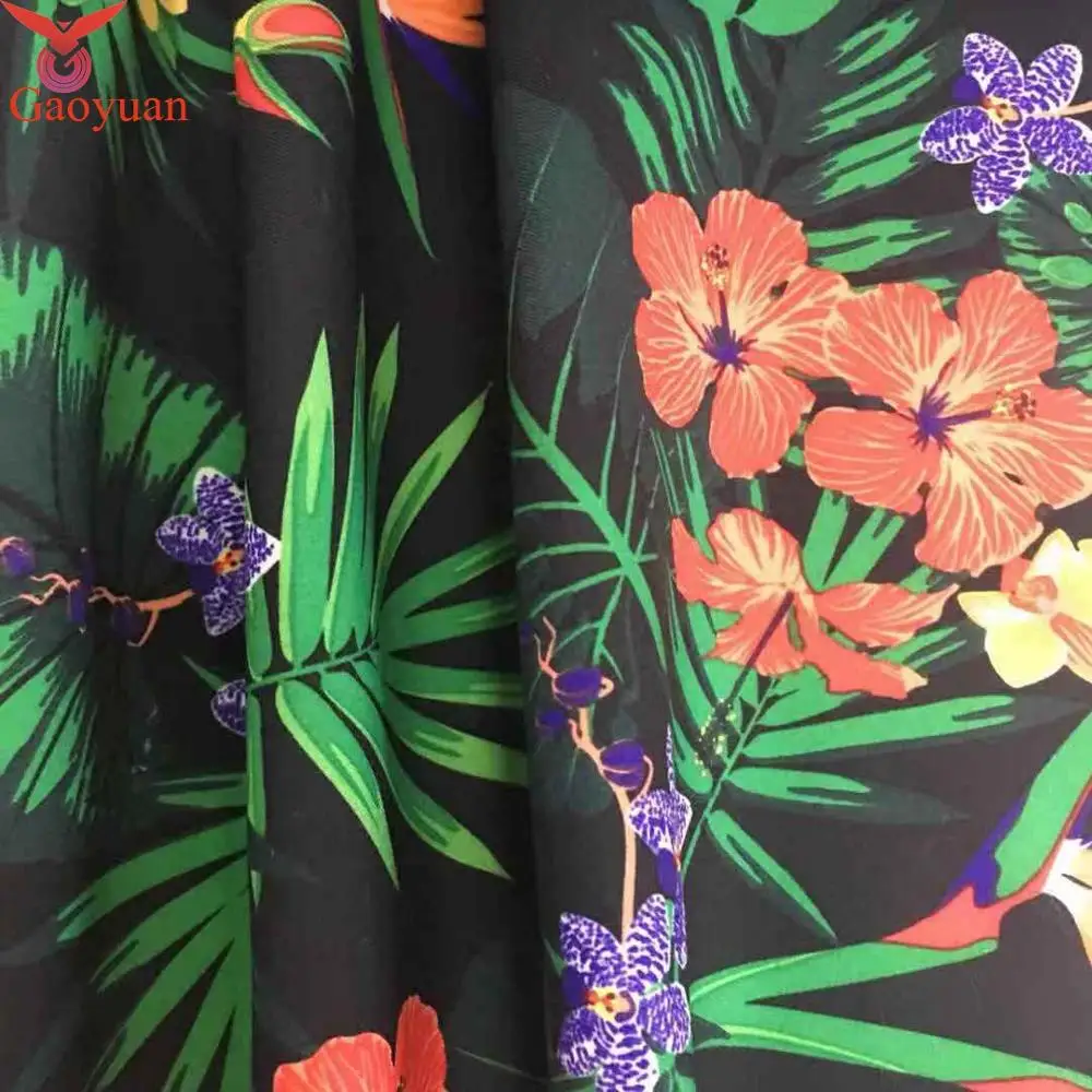 Саржевая ткань из микрофибры с принтом Бангладеш для Гавайских купальников