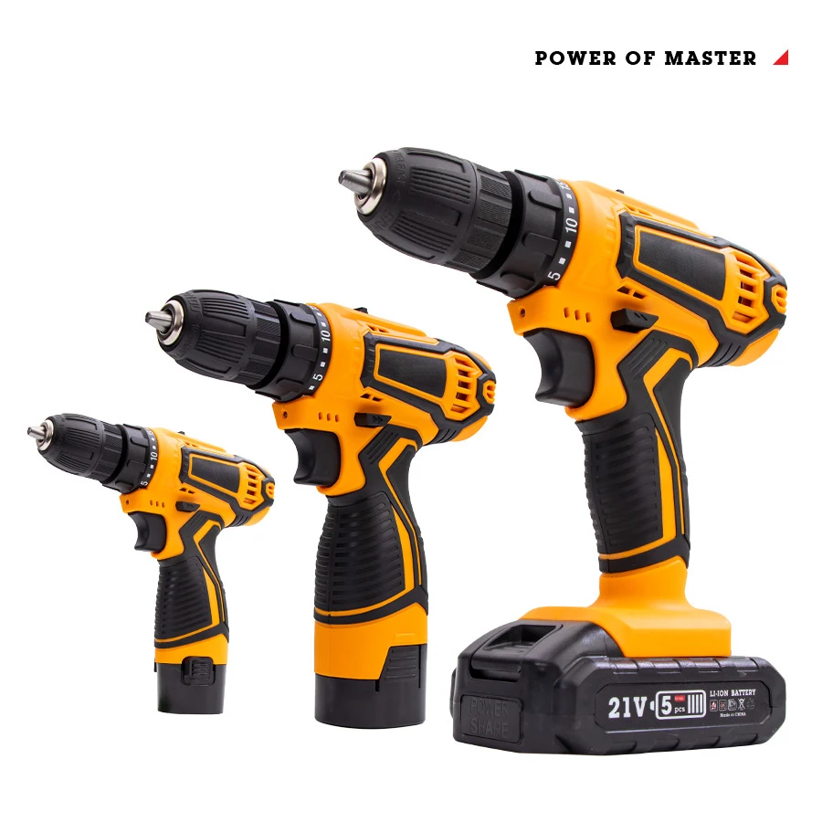 electric cordless drill tool  set accessories carpentry drill bit power impact electric brushless drills