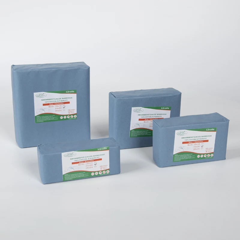 Medical Hot Sale Gauze Bandage Absorbent Cotton Gauze Bandage