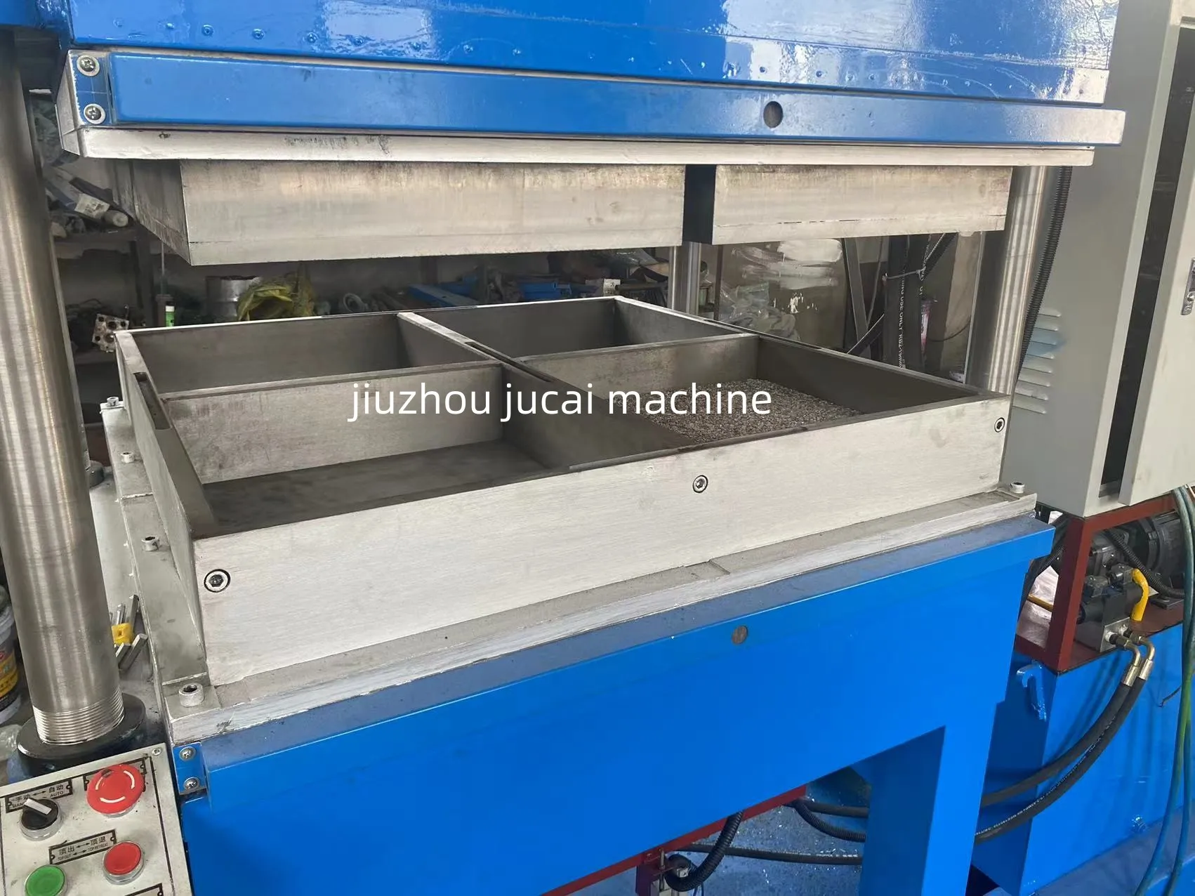 Fully automatic vulcanizing machine for rubber floor tiles , crumb rubber press machines
