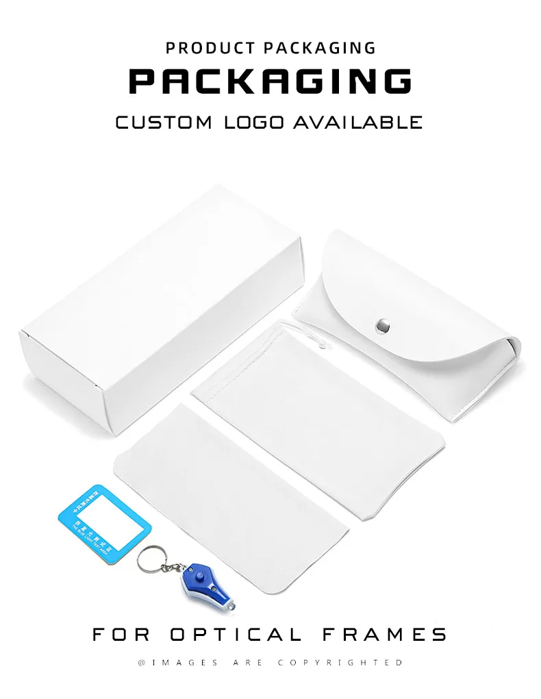 Lower Price  2022 Luxury White Sunglasses Case Custom Logo PU Leather Case for Glasses