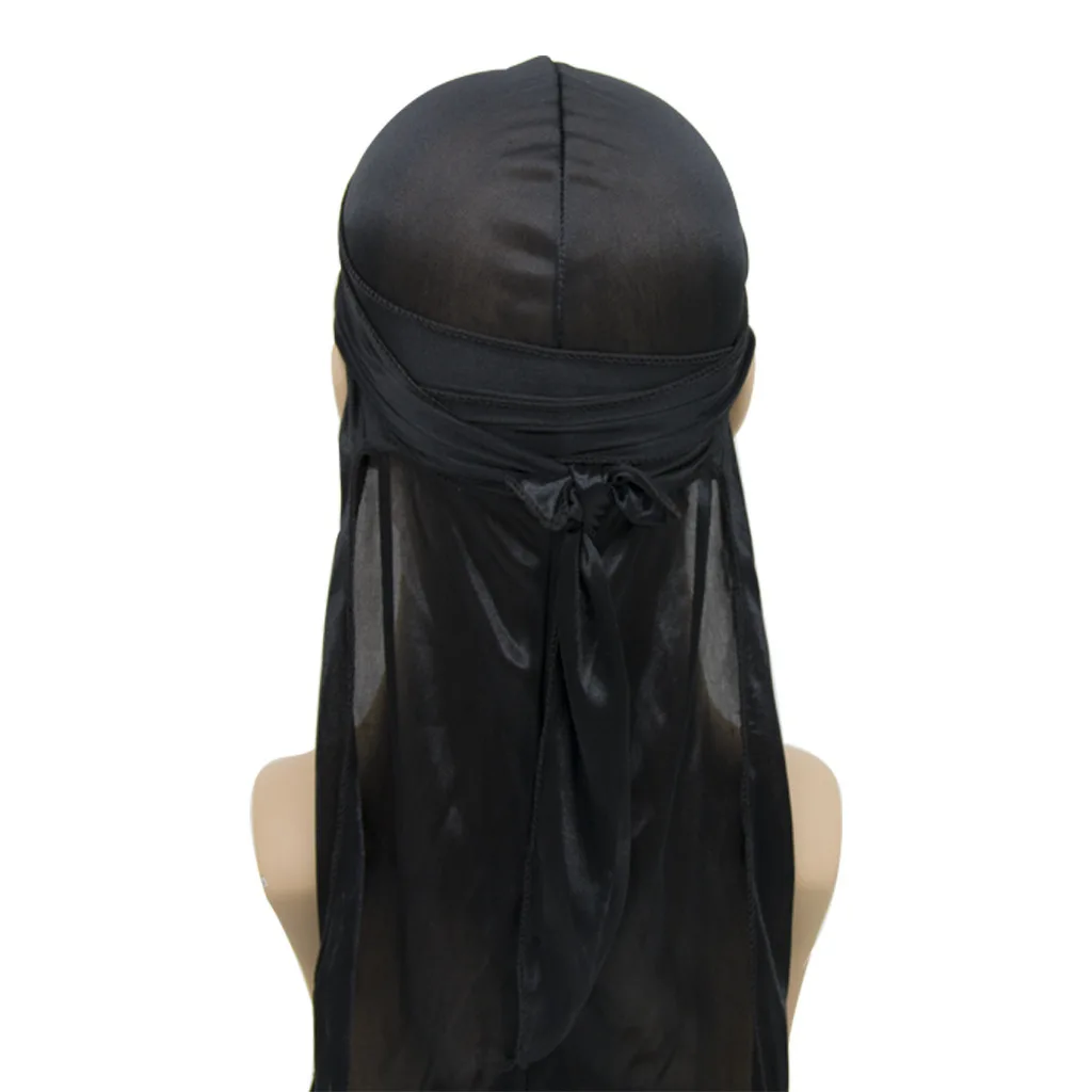 Multi functional hot sell Wholesale Silky Durag Hat Smooth Silk Fabric Comfortable Designer Men Women high quality Satin Silk
