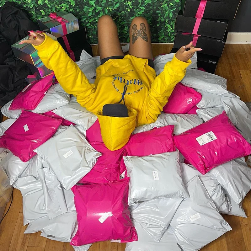 Custom Mailing Bags Eco New Plastic Thick Courier Postage Envelope Shipping Packaging White Poly Mailer Mail Bag for Clothing