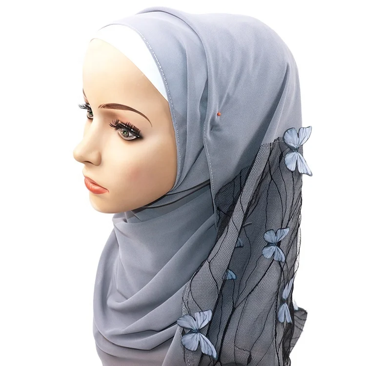 
Wholesale customized good quality cotton scarf bubble bubble chiffon hijab 
