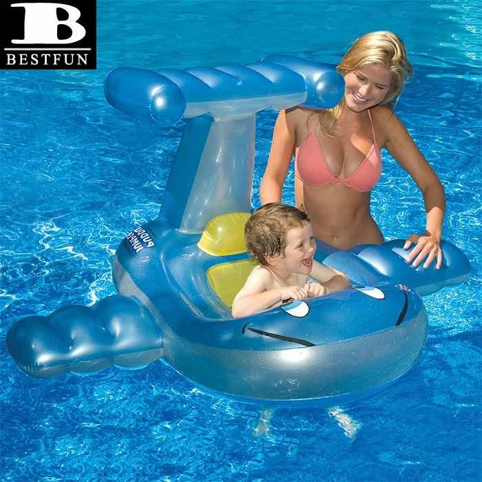 factory customized baby inflatable swimming seat baby plane swimming seat boat pool float