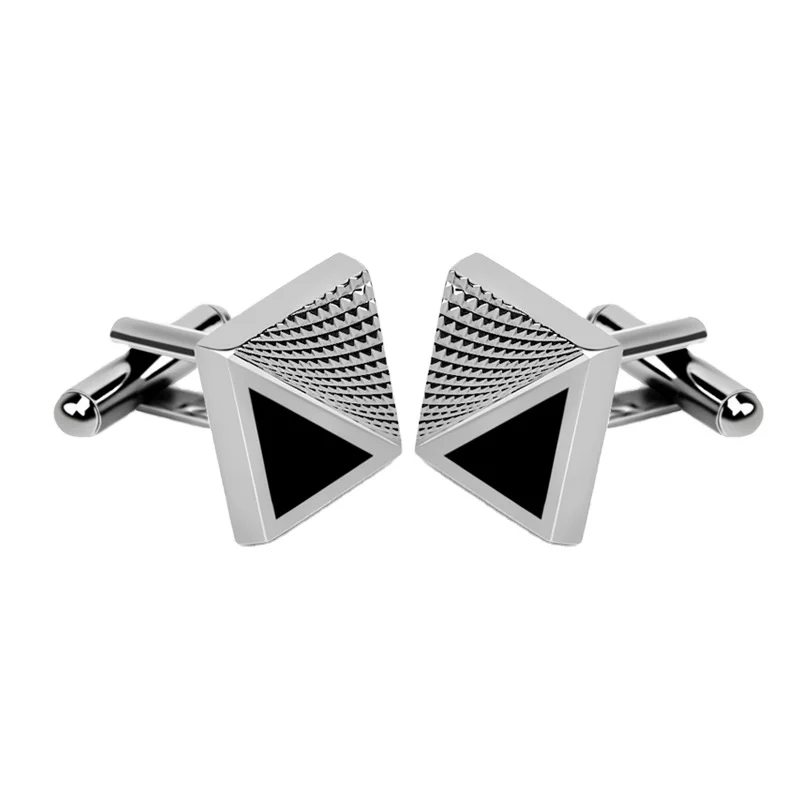SY Wholesale manufacturer gift box brand blank silver stainless steel custom logo cuff link