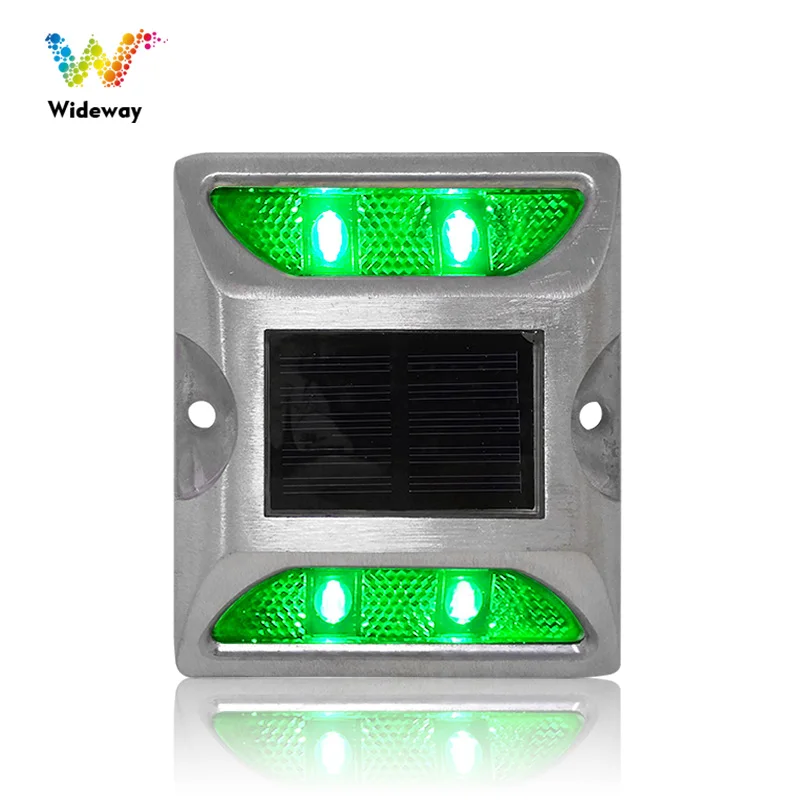 Waterproof Road Reflective Ground Light Warning Aluminum Cat Eyes LED Solar Road Stud