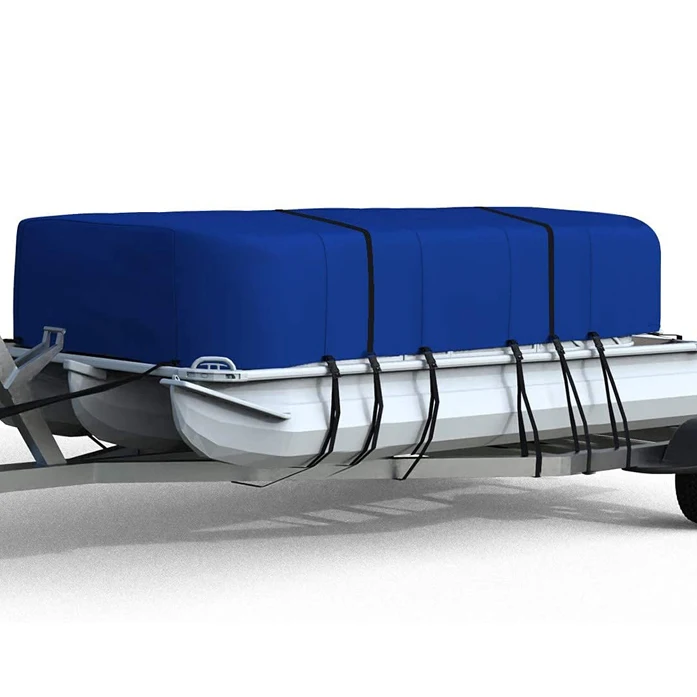 Waterproof Weather Resistant Polyester Fabric Trailerable Pontoon Boat Cover